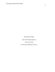 QSO Milestone 3 Docx Running Head MILESTONE THREE 1 MILESTONE THREE