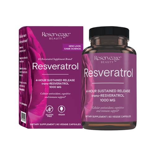 Reserveage Beauty Resveratrol 1000 Mg Antioxidant Supplement For