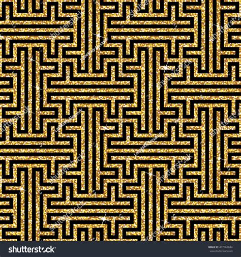 Golden Oriental Swastika Pattern Stock Vector Royalty Free 407361844