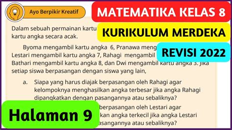 Kunci Jawaban Matematika Kelas 8 Halaman 9 Kurikulum Merdeka 2022 Ayo