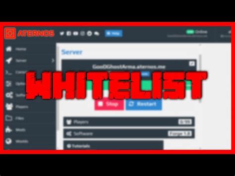 How To Have A Whitelist In Your Server Aternos Minecraft Youtube