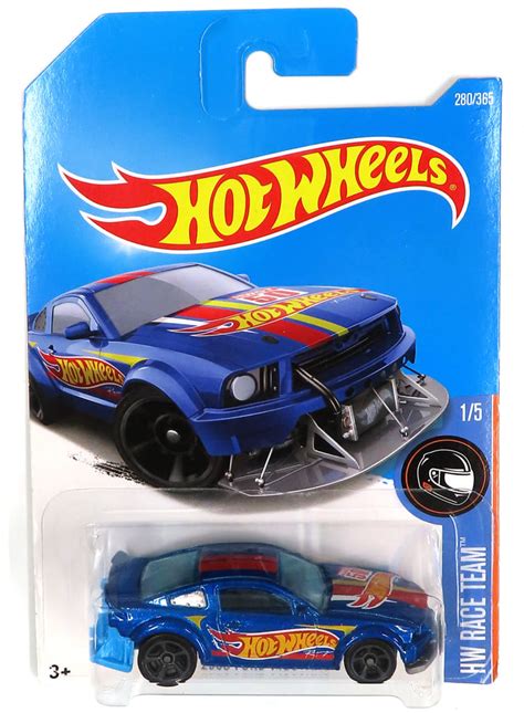 駿河屋 FORD MUSTANG クリアブルーレッドイエロー Hot Wheels HW RACE TEAM DTY ホットウィールhotwheels