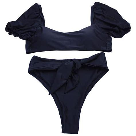 Maillot De Bain Pcs Set Femmes Bikini Couleur Solide Sleeve Feule Sexy Couleur Pure Taille