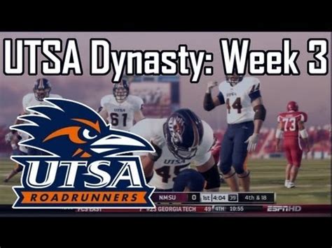 Ncaa Football Utsa Dynasty Week New Mexico State Aggies Youtube