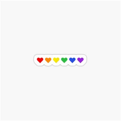 Tiny Rainbow Hearts Subtle Pride Month Flag LGBT Gay Rights Sticker For Sale By Tiffanyart