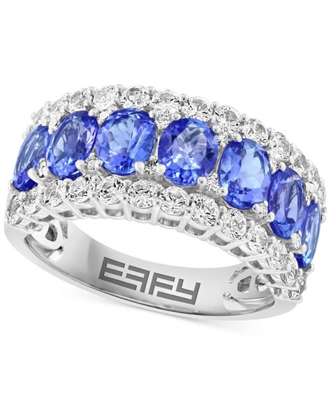 Effy Collection Effy Blue And White Sapphire Ring 3 12 Ct Tw