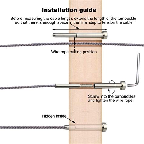 Cable Railing Stainless Steel Invisible Receiver And Swage Stud End