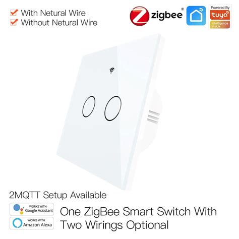 Выключатель Moes Gang Smart Switch Sensor w/o grounding 100-240 В ZS ...
