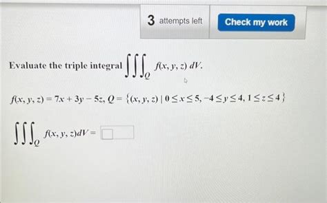 Solved Evaluate The Triple Integral ∭qf X Y Z Dv