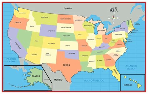 Premium Vector | Map Country of United States America