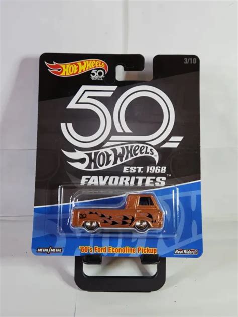HOT WHEELS 50TH Favorites 60s Ford Econoline Pickup Real Riders N51 EUR 6 95 PicClick FR