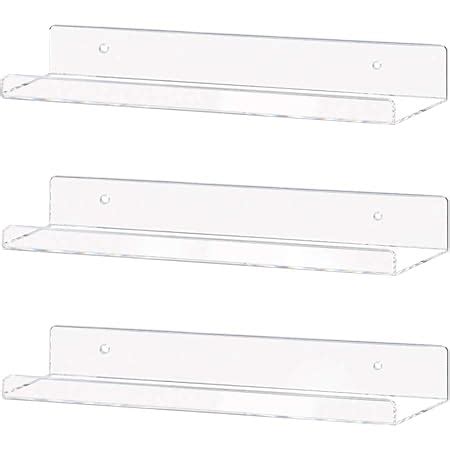 Amazon Cq Acrylic Invisible Acrylic Floating Wall Ledge Shelf