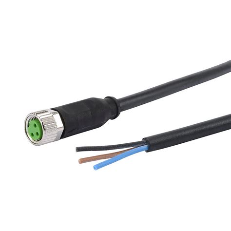 Connection Cable: 16.4ft/5m, M8 axial female to pigtail (PN# CD08-0C ...
