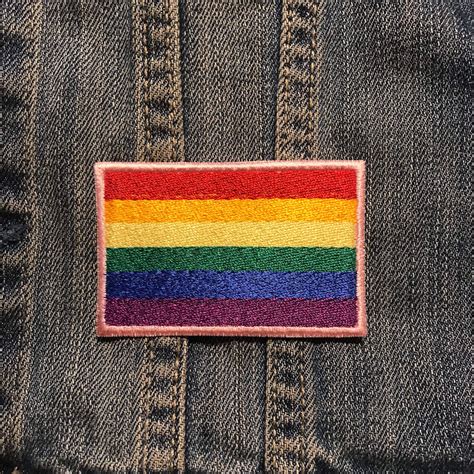 Rainbow Flag Gay Pride Iron On Patch Etsy