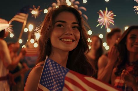 Celebra O Do Dia Da Independ Ncia Dos Estados Unidos Bandeira