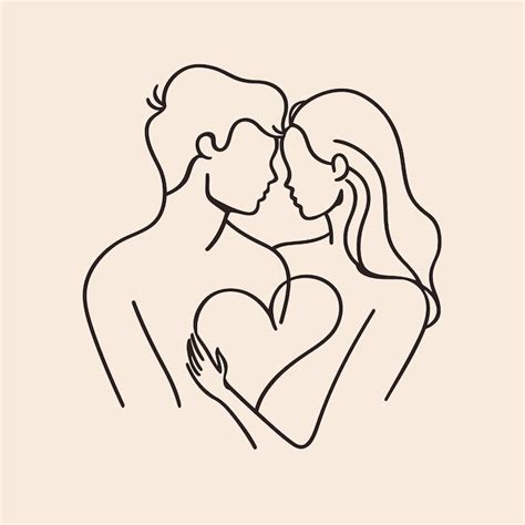 Premium Vector Outline Graphic Of Love Couple Isolated Background Symbol