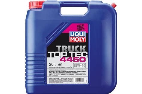 Минеральное моторное масло LIQUI MOLY Top Tec Truck 4450 15W 40 CK 4 CJ