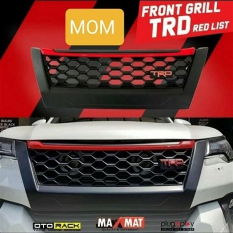 Jual Front Grill Depan TRD List Merah All New Fortuner 2016 2020