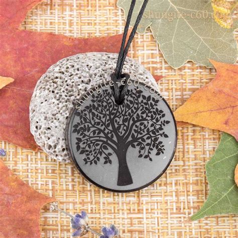 Tree Of Life Pendant Made Of Rare Stone Shungite Shungite C