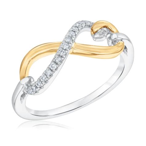 110ctw Diamond Two Tone Infinity Ring Reeds Jewelers