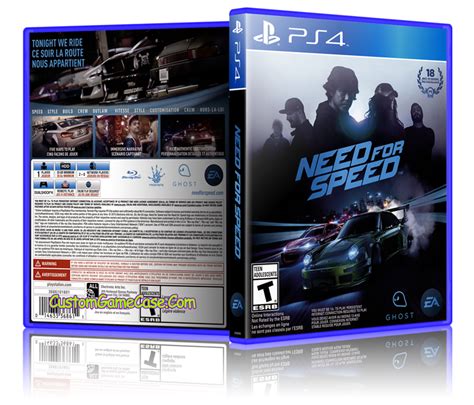 Need for Speed - Sony PlayStation 4 PS4 - Empty Custom Replacement Case - Custom Game Case