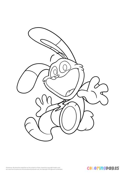 Poppy Playtime Smiling Critters Hoppy Hopscotch Coloring Page