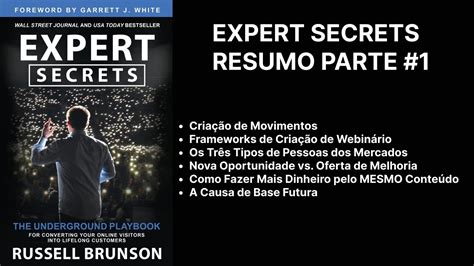 Resumo Do Livro EXPERT SECRETS Do Russell Brunson PARTE 1 YouTube