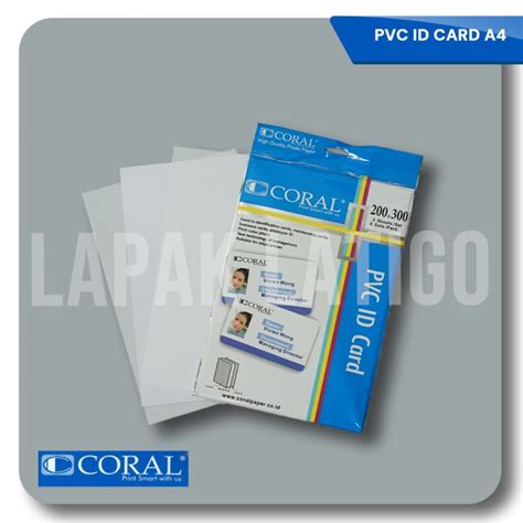 Jual Kertas Pvc Bahan Id Card Instan Coral A Isi Lembar Merk Coral