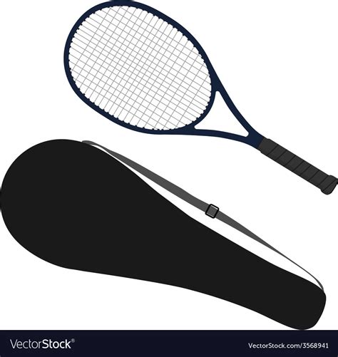 Tennis Racket Racket Cover Royalty Free Vector Image