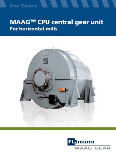 All FLSmidth MAAG Gear AG Catalogs And Technical Brochures