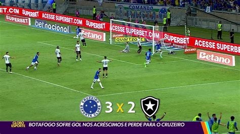 V Deo Botafogo Sofre Gol Nos Acr Scimos E Perde Para O Cruzeiro