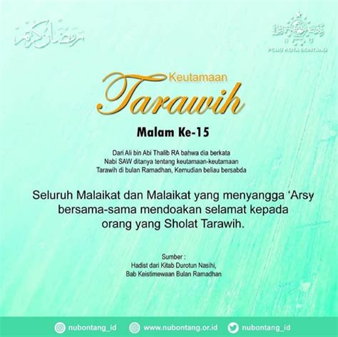 Keutamaan Sholat Tarawih Malam Yang Ke