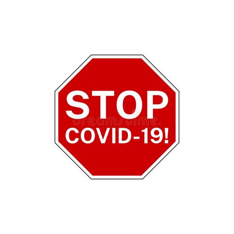 Stop Logo De L icône De L arrêt Covid19 Vectoriel Illustration Active