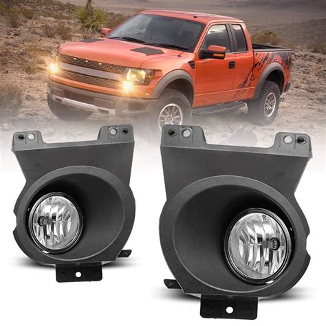 Pair Fit 2009 2010 Ford F 150 Fog Lights Clear Lens Front Bumper