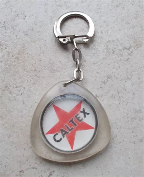 Ancien Porte Clefs Cl S Vintage Huile Caltex France Garage Petroliana