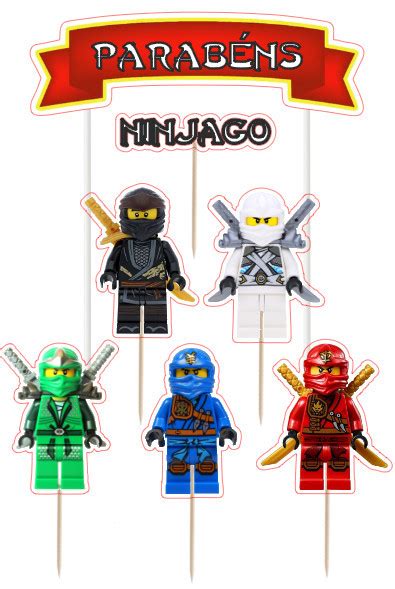 Kit Topo Bolo Lego Ninjago Festasparty