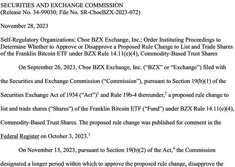 Sec Seeks Public Feedback For Franklin Templeton And Hashdex Spot