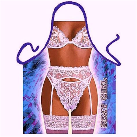 Funny Sexy Girl Woman Apron In Lingerie Cooking Kitchen Apron Bachelorette ITATI Made In