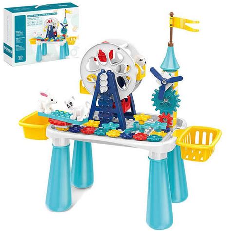 Игровой столик с конструктором для малышей "Building Blocks Table" арт ...