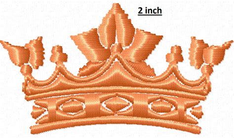 Crown Machine Embroidery Design This Is Not A Real Product Etsy