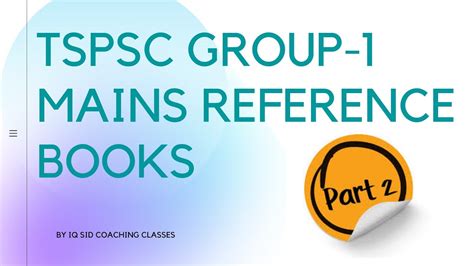 TSPSC Group 1 Mains Sources Reference Books Must Watch Part 2 YouTube