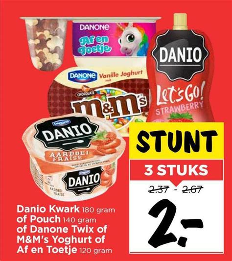 Danio Kwark Of Pouch Of Danone Twix Of M M S Yoghurt Of Af En Toetje