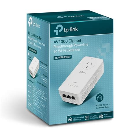 Tp Link Tl Wpa8630p Av1300 3 Port Gigabit Passthrough Powerline Range