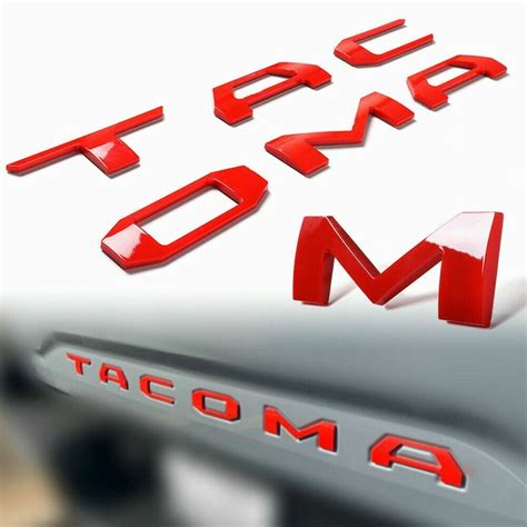 3D Raised Tailgate Insert Emblem Letters Fit For 2016 2023 Tacoma Model