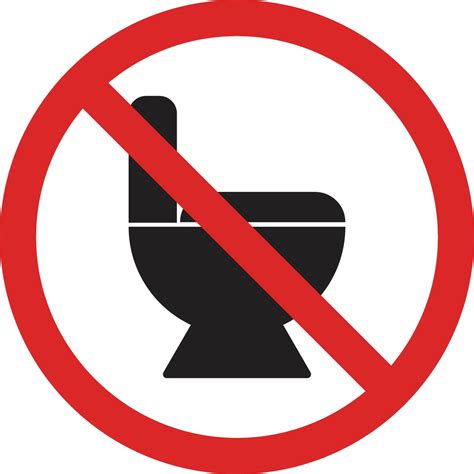 No Toilet Sign Isolated On White Background No Toilet Icon Prohibited