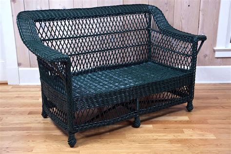 Antique Bar Harbor Wicker Settee At 1stdibs