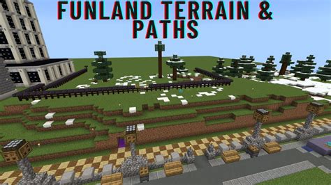 How To Build Stampy S Lovely World 237 Funland Terrain Paths Part