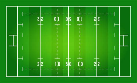 Flat Green Rugby Field. Top View of Rugby Field With Line Template ...