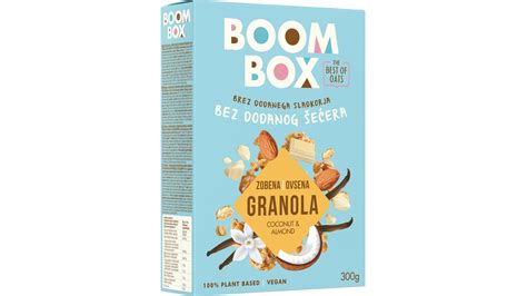 BOOM BOX ovsena granola kokos badem bela čokolada 300g Cenoteka