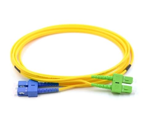 Scupc To Scapc Duplex Fiber Optic Patch Cable Singlemode 10 Meters Fibertronics Inc